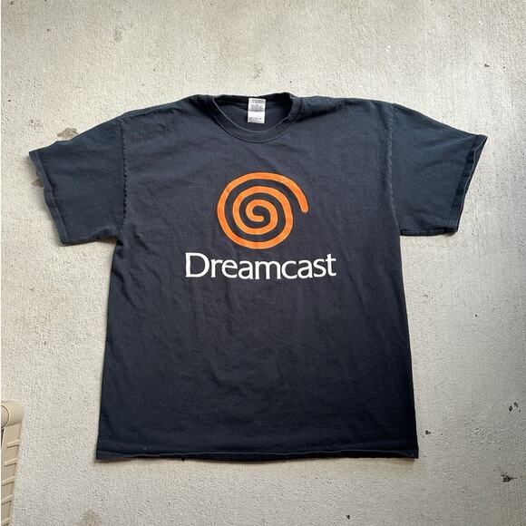 Vintage 90s SEGA Dreamcast Video Game Promo Black T-Shirt XL - Picture 1 of 3